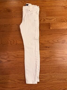 Express Women's White Skinny Jeans - Stretch Legging Mid Rise Petite Size 2
